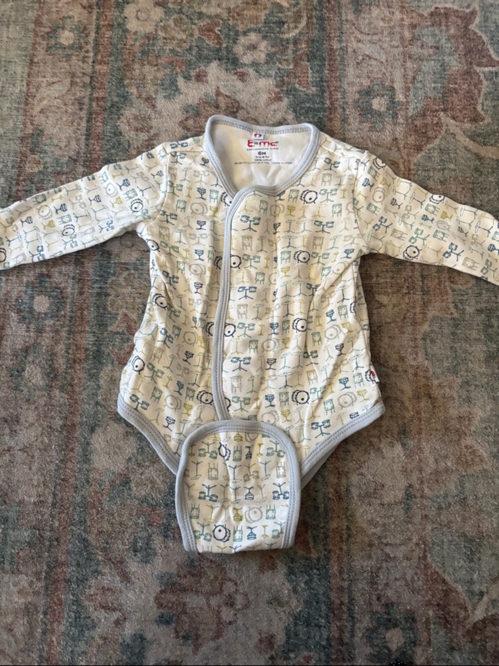 Magnetic me drum print onsie
